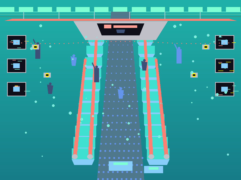 Turquoise Night Bus Interior